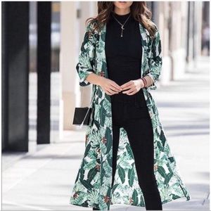 Rachel Zoe palm print kimono